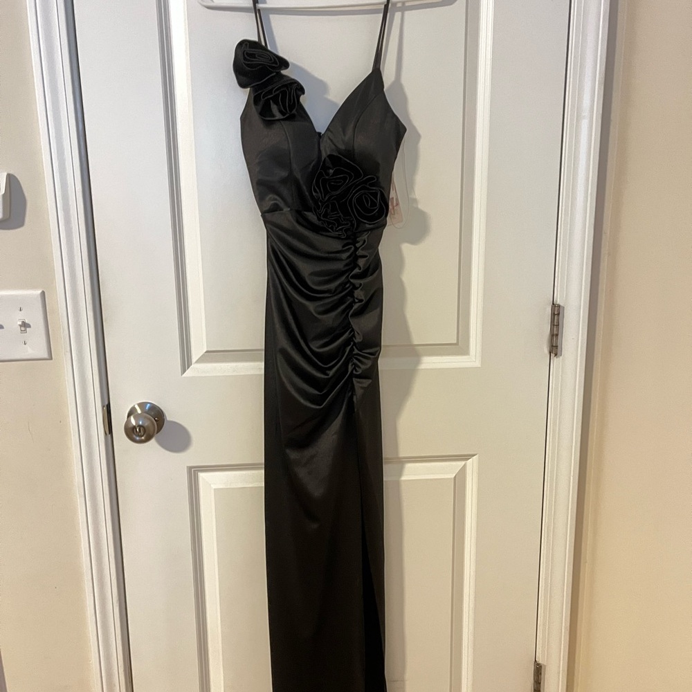 Honey and Rosie Black One Shoulder Dress